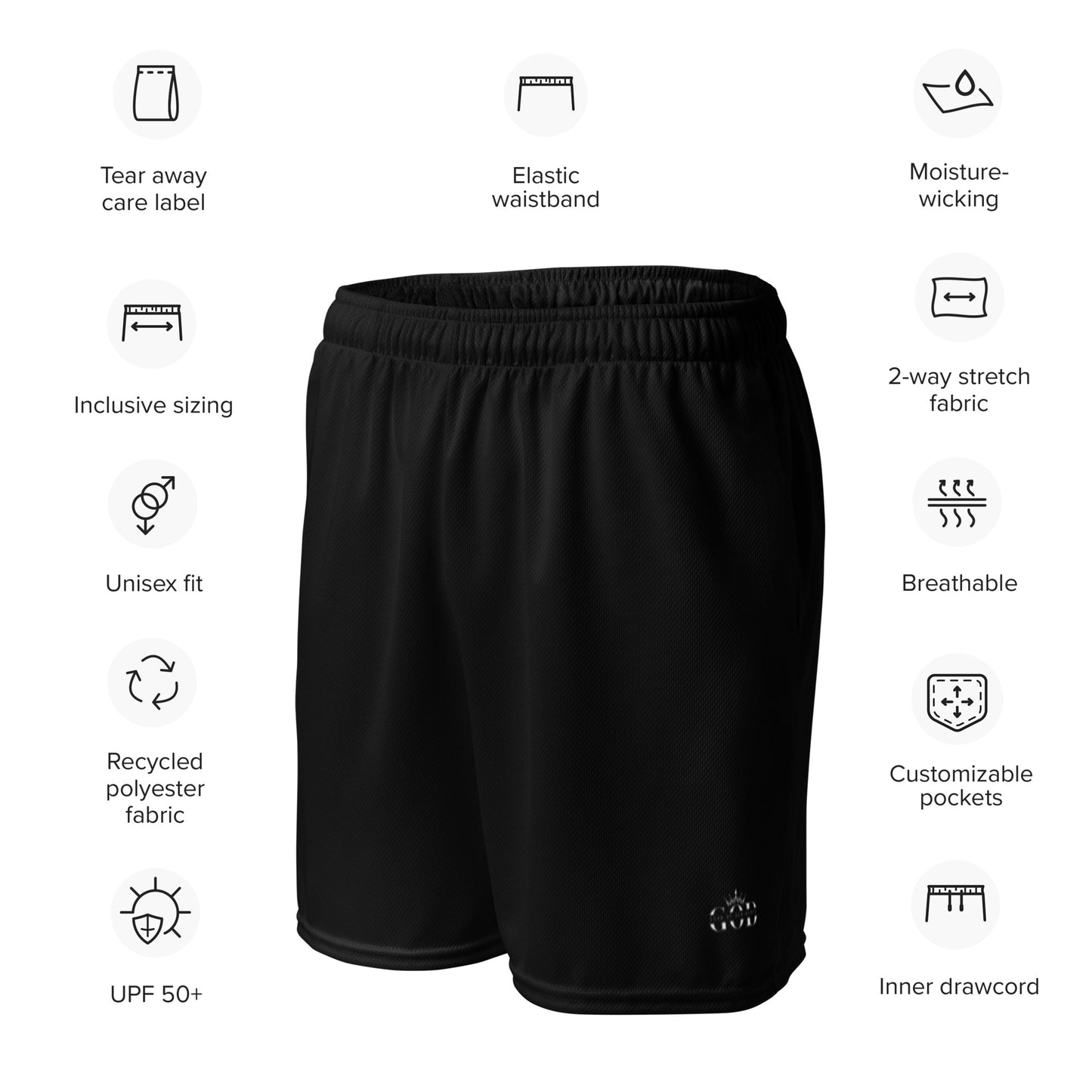 Unisex Mesh Shorts _GOD