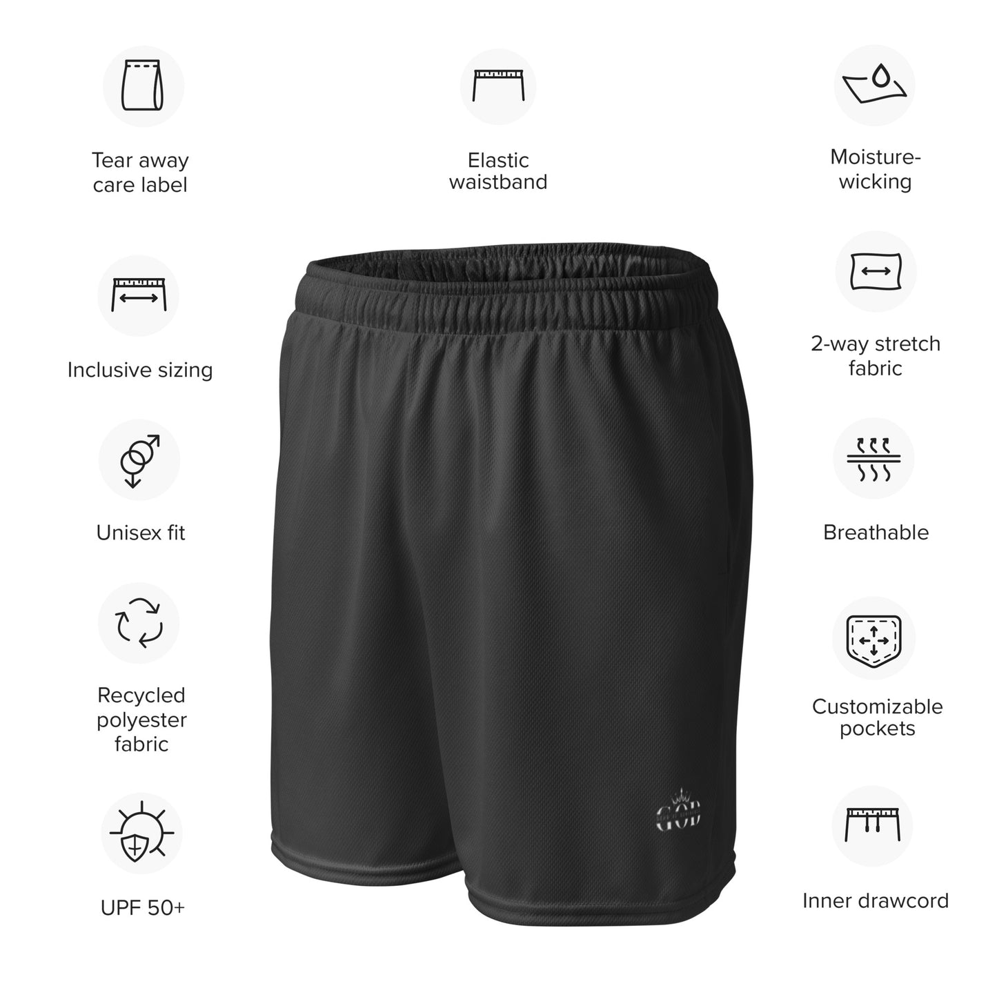 Unisex Mesh Shorts _GOD