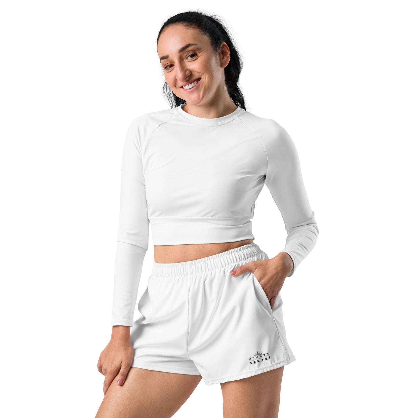 Women’s Recycled Athletic Shorts _GOD