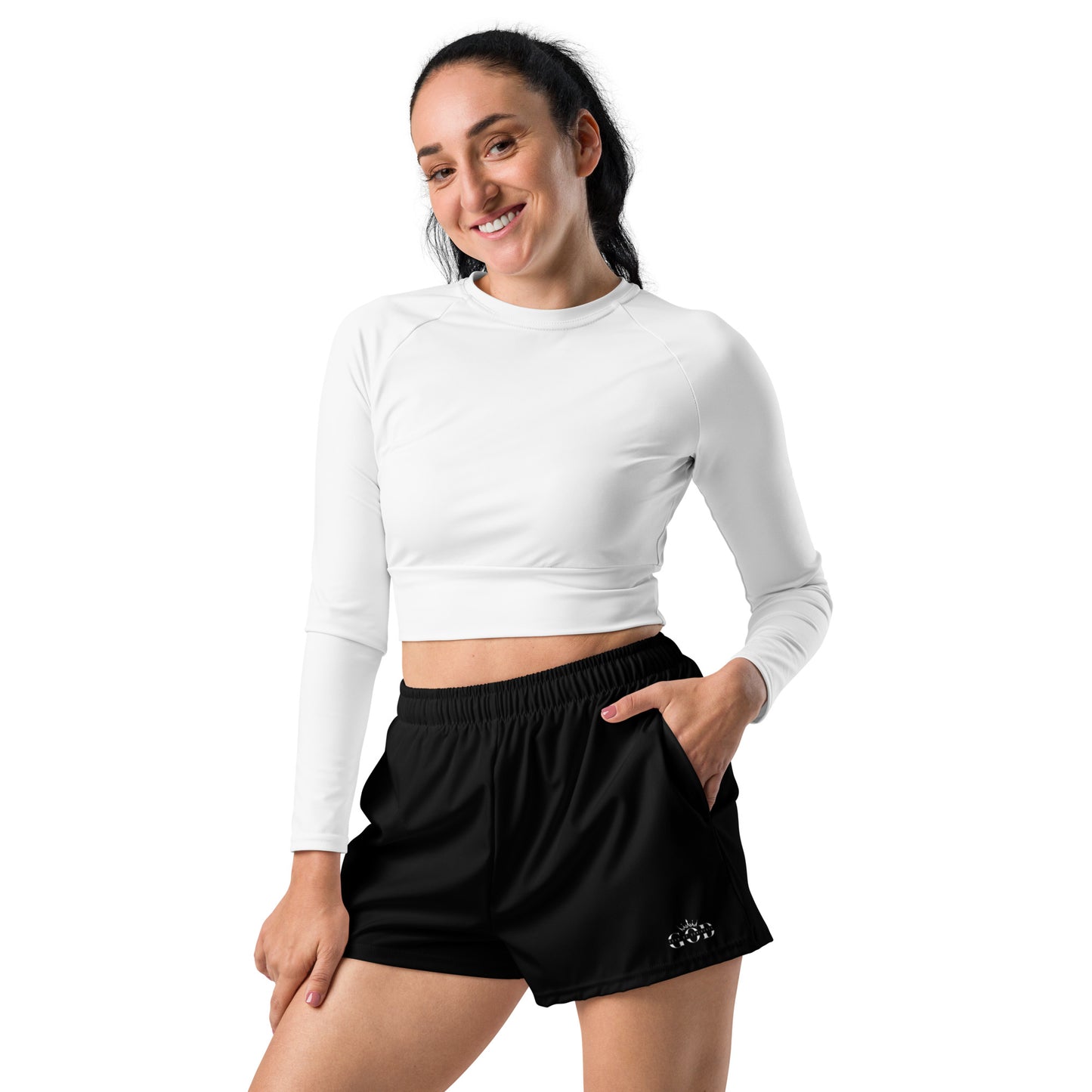 Women’s Recycled Athletic Shorts _GOD